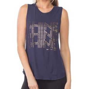 Spiritual Gangster Triple Shine Tank Vintage Navy